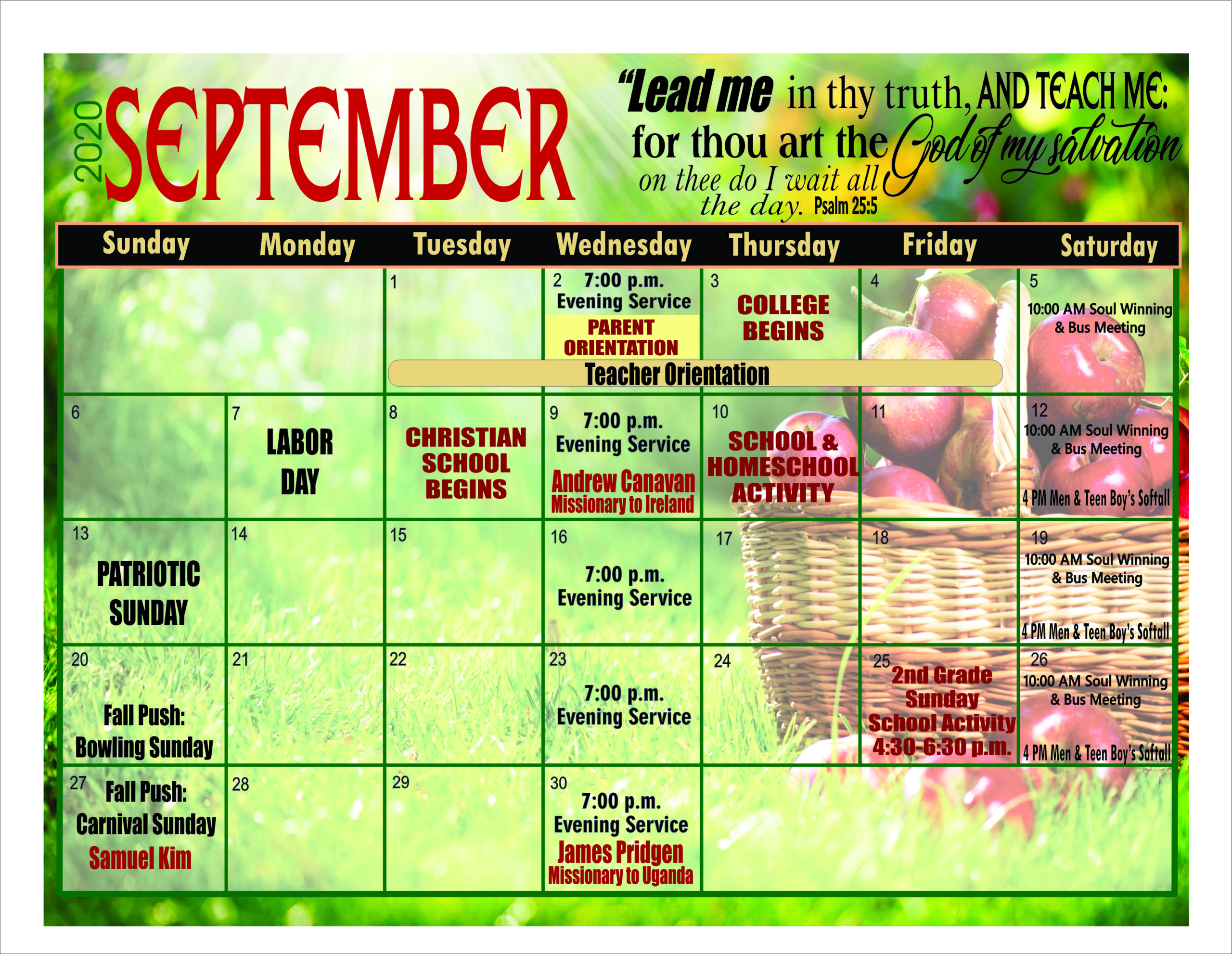 Bulletin Calendar Bulletin Calendar