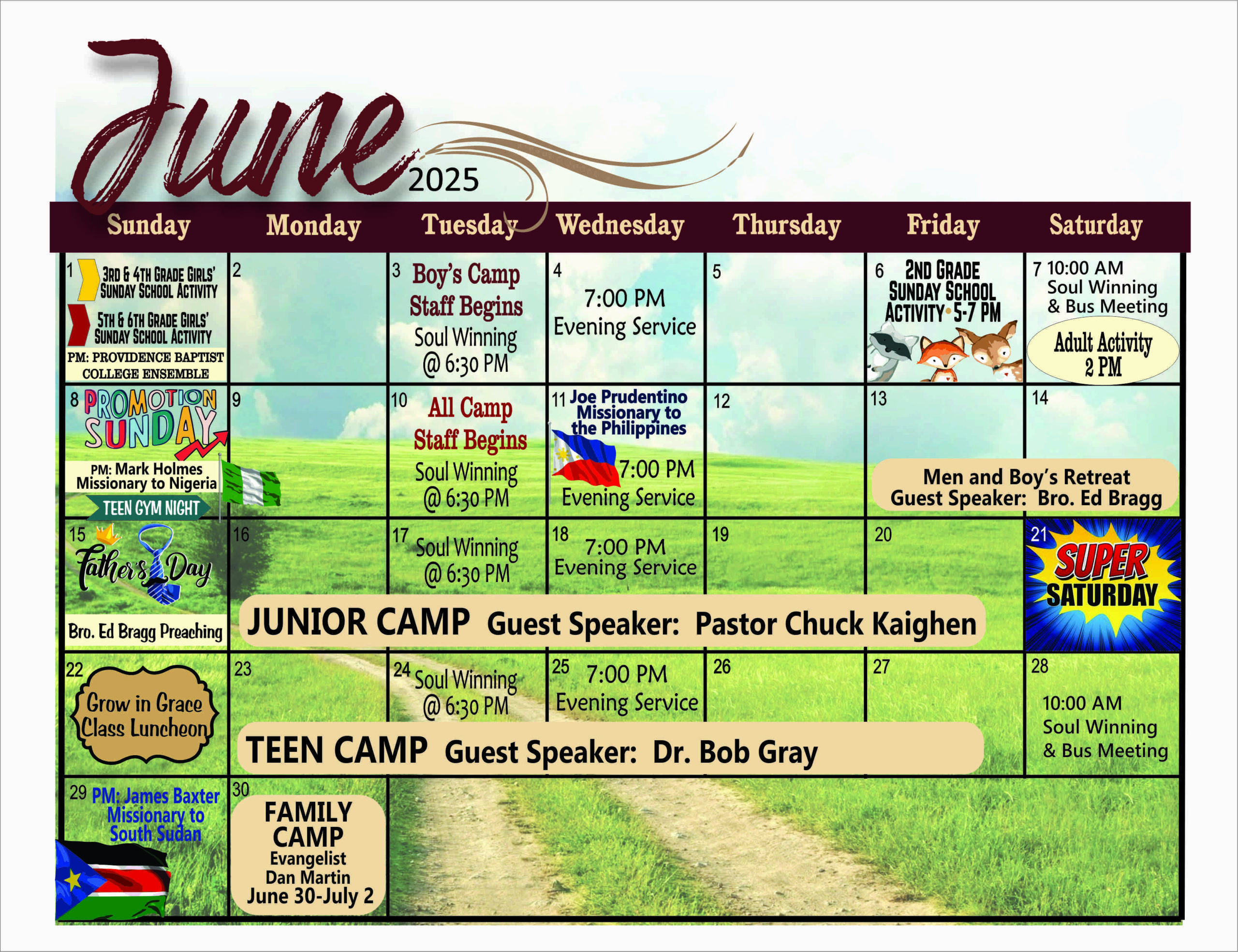 June calendar