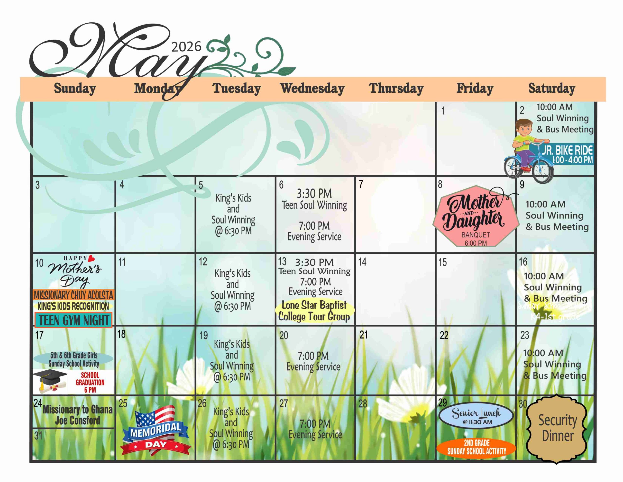 May Calendar